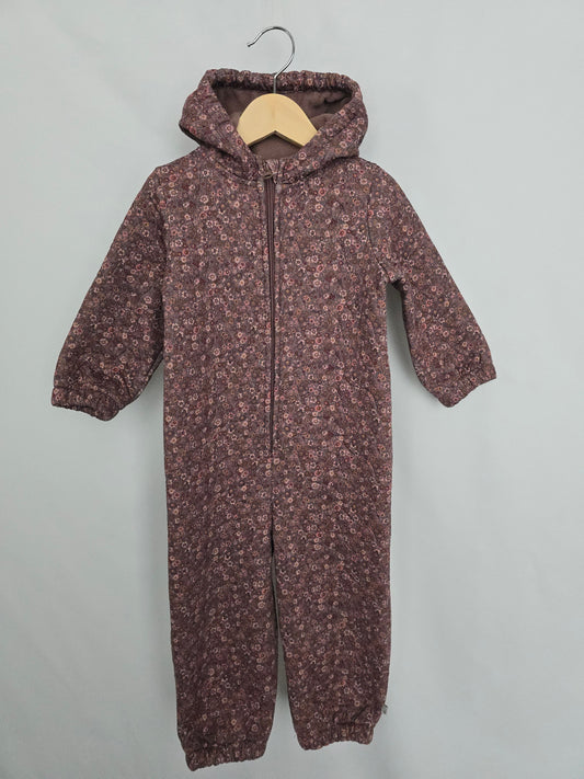 Wheat Plum Floral Termosuit • 18 months