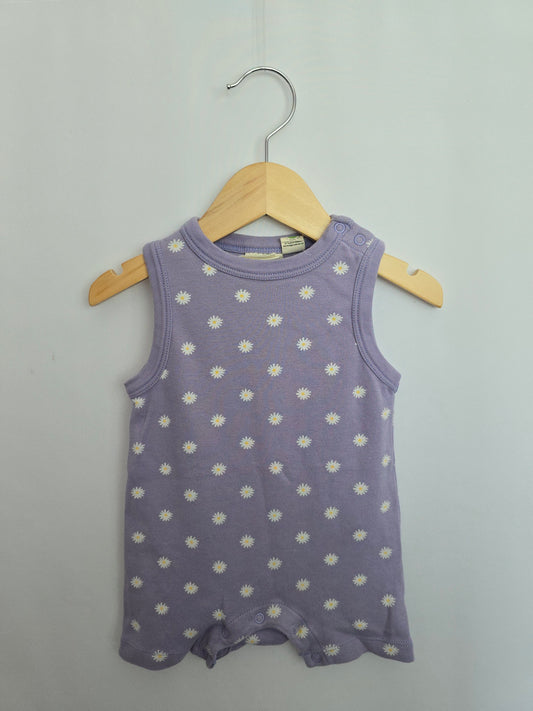 Parade Purple Daisy Shortie Romper • 3-6 months