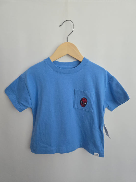 NEW Gap Marvel Blue Spiderman Tee • 18-24 months