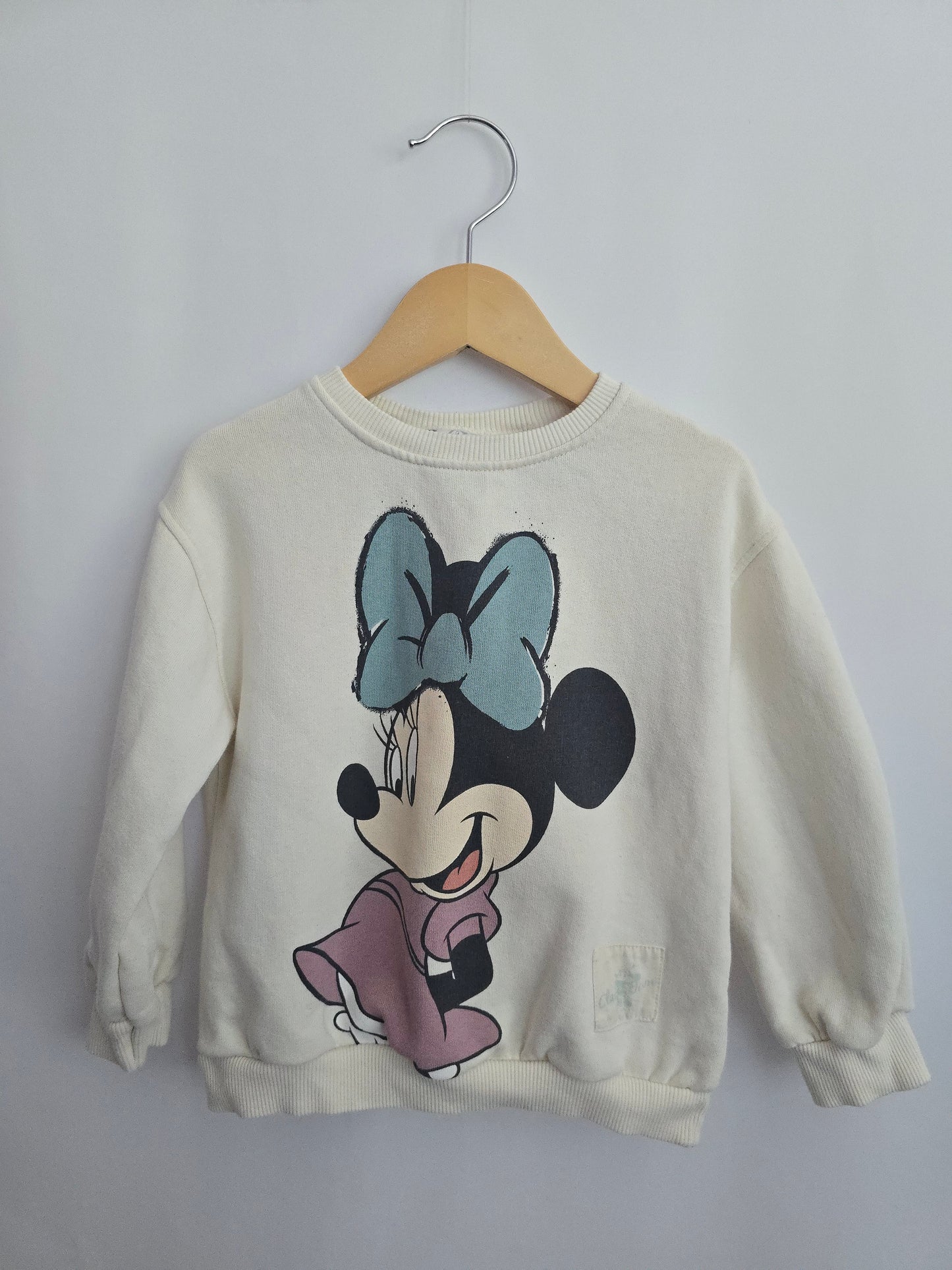 Zara x Disney Cream Minnie Crewneck • 4 years