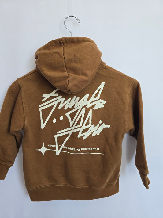 Zara Concrete Couture Brown Hoodie • 6-7 years