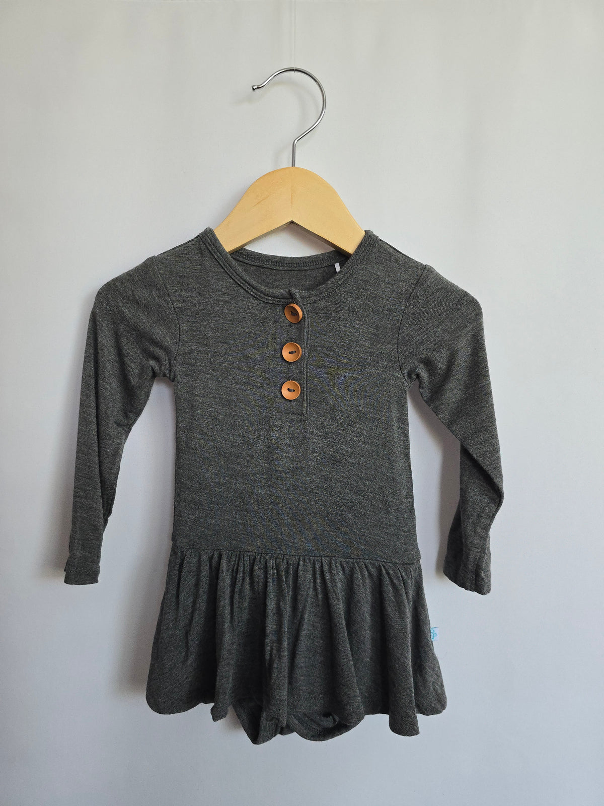 PLAY Posh Peanut Grey Twirl Bodysuit • 6-12 months