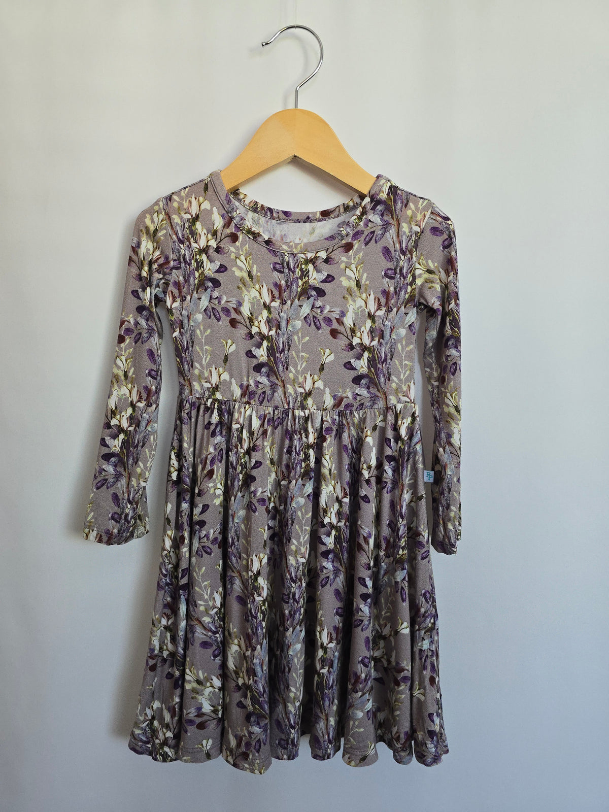 Posh Peanut Purple Floral Twirl Dress • 2 years