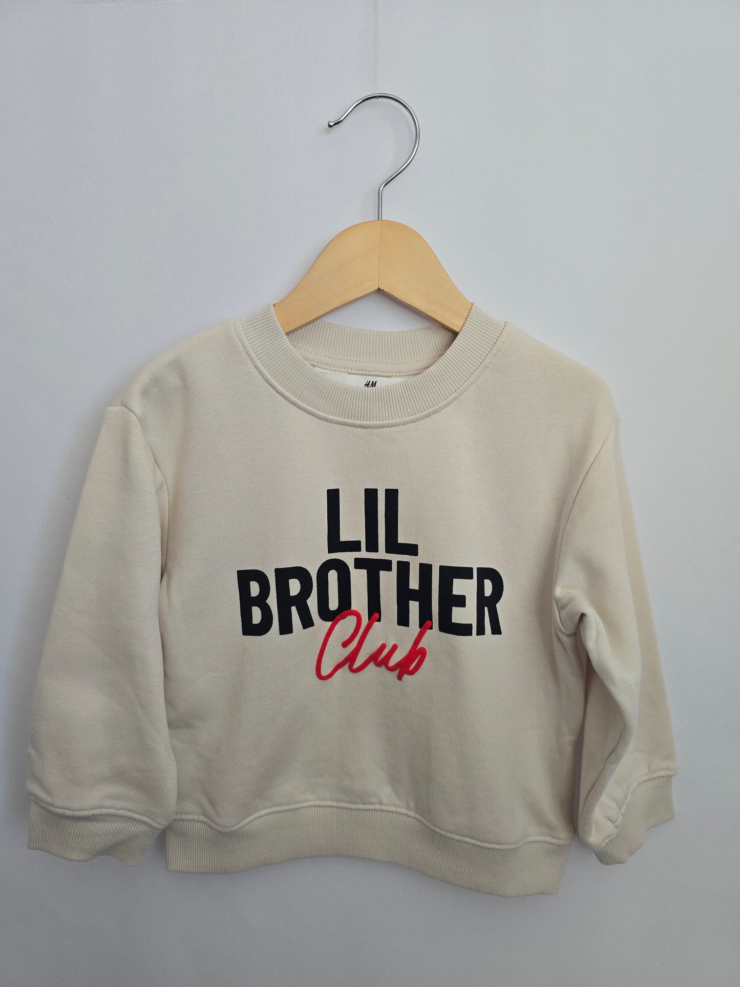 NEW H&M Lil Brother Club Crewneck • 18-24 months