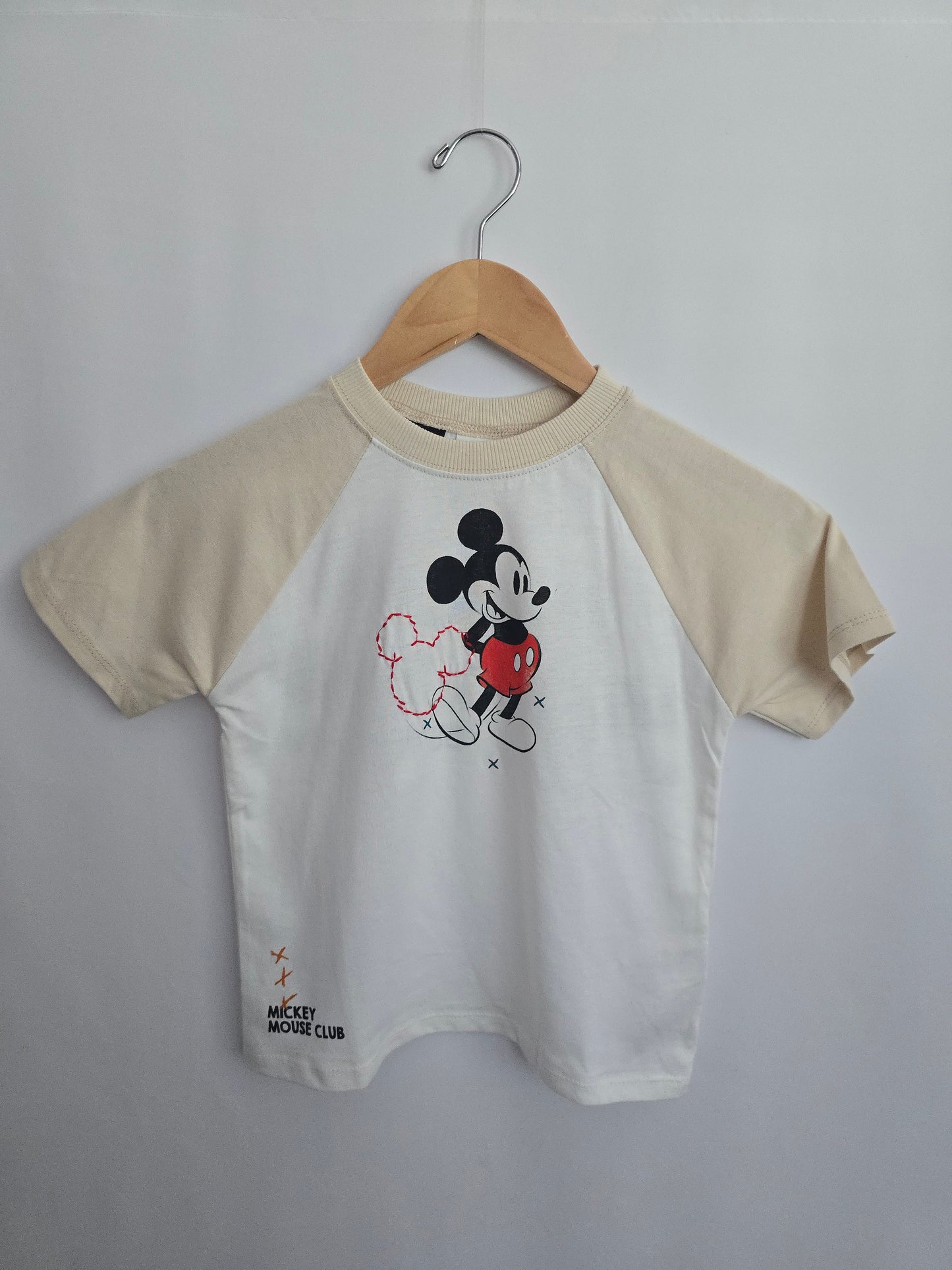 Zara Mickey Mouse Club Raglan Tee • 5 years