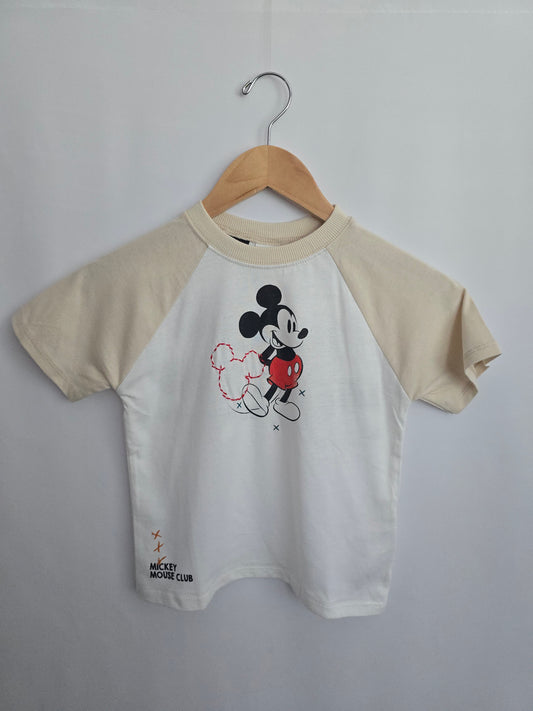 Zara Mickey Mouse Club Raglan Tee • 5 years