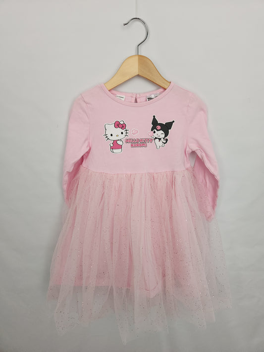 LC Waikiki Hello Kitty x Kiromi Pink Tulle Dress • 2-3 years