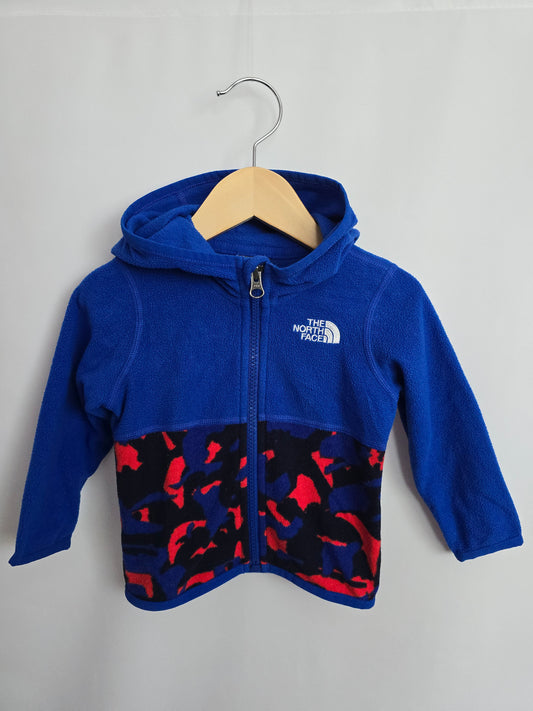 The North Face Blue Fleece Zip Hoodie • 6-12 months