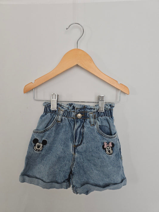 Zara Disney Paperbag Waist Shorts • 4-5 years
