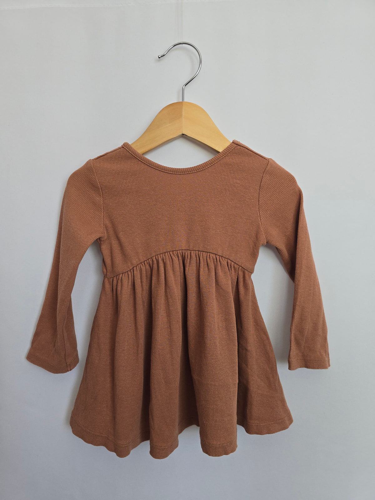 Quincy Mae Coral Dust Ribbed Dress • 12-18 months
