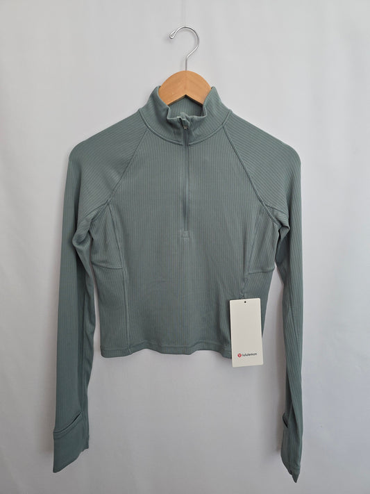 NEW Lululemon Ribbed Cropped Half Zip • Small