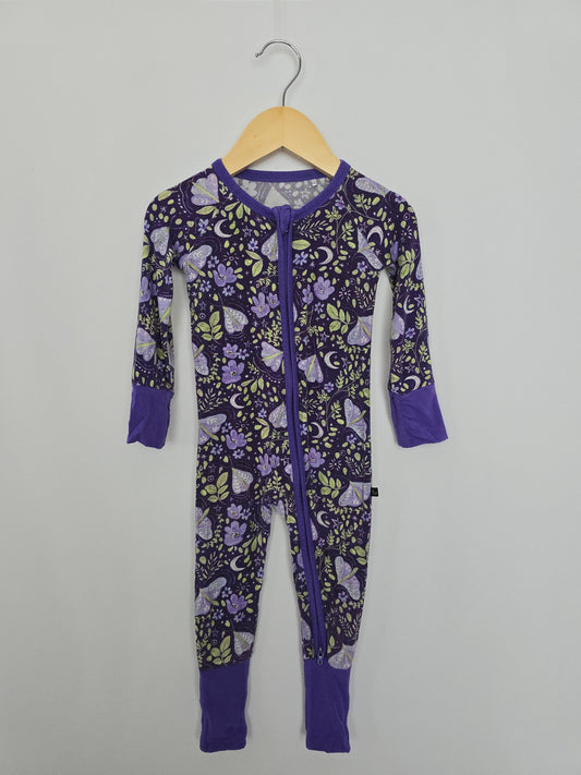 PLAYY The Sleepy Sloth Floral Zip Romper • 6-12 months