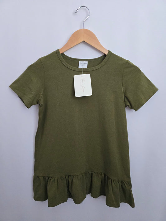 NEW Jax & Lennon Fern Ruffle Tunic • Youth Large 10-11 years