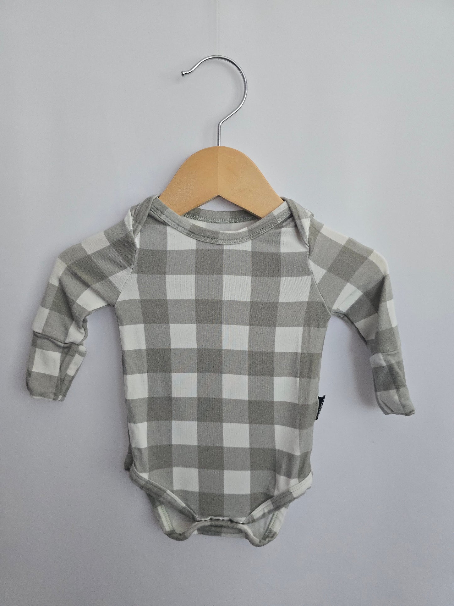 Belan J Green Checkered Bodysuit • Newborn