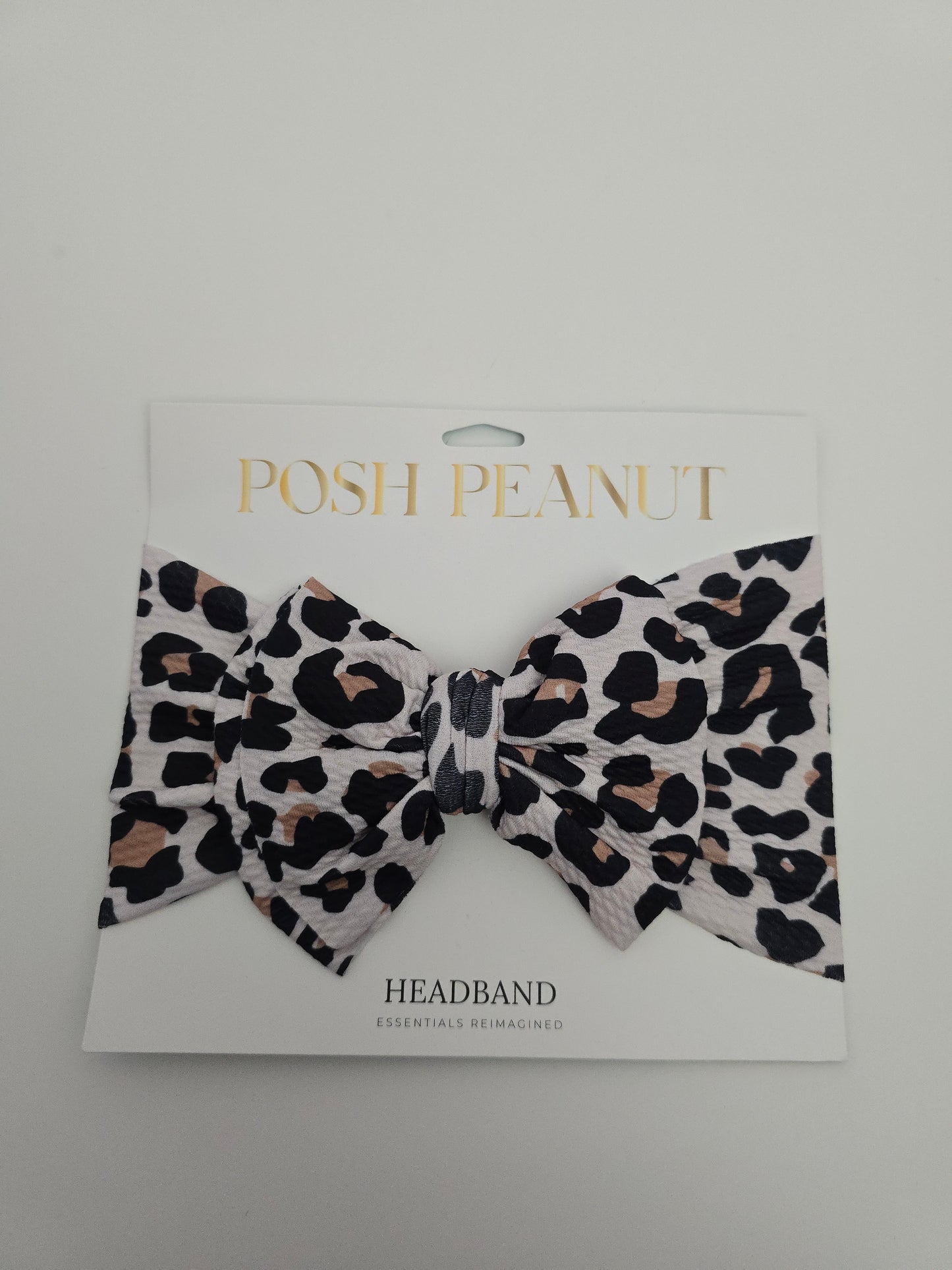 NEW Posh Peanut Leopard Large Bow Headband