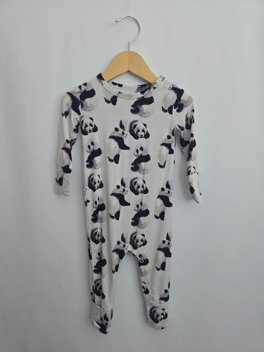 Posh Peanut Panda Snap Romper • 9-12 months