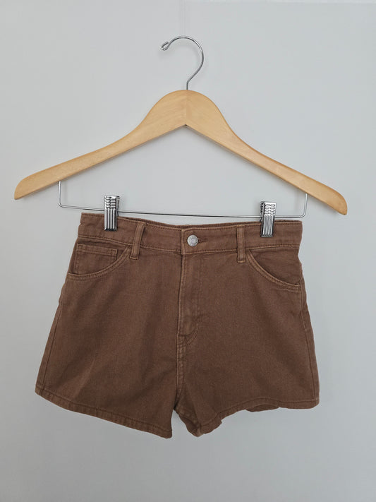 H&M Mocha Denim Shorts • 9-10 years
