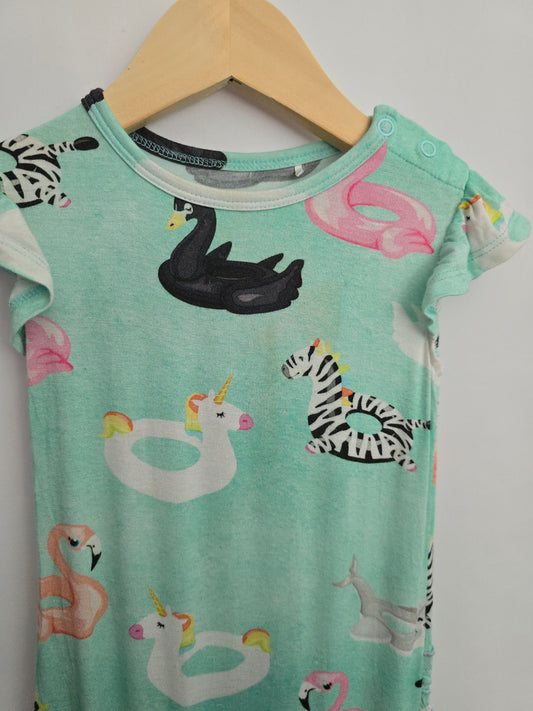 PLAY Posh Peanut Pool Floaties Romper • 12-18 months