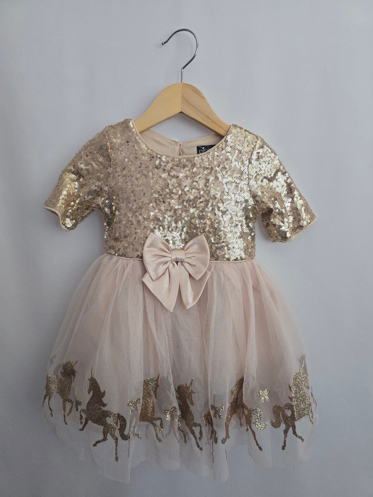 NEW Pink & Violet Sequin Unicorn Tulle Dress • 2 years