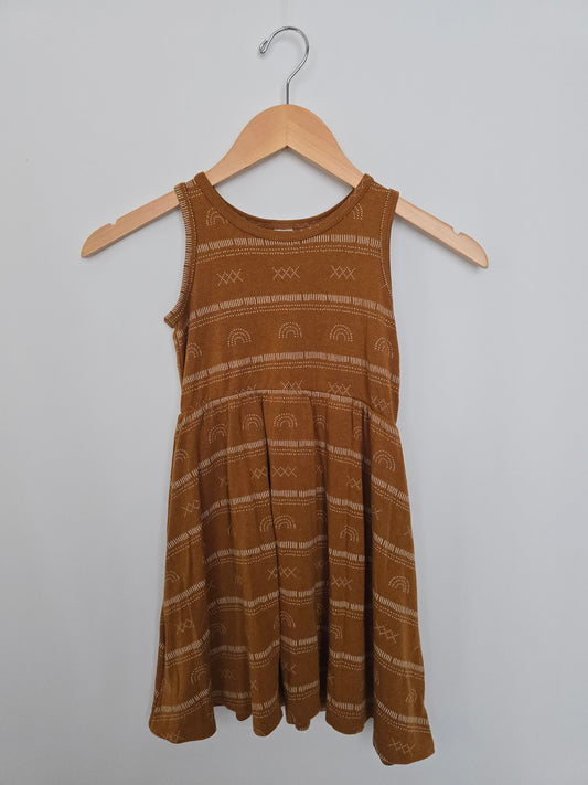 Little & Lively Umber Mudcloth Dress • 5-6 years