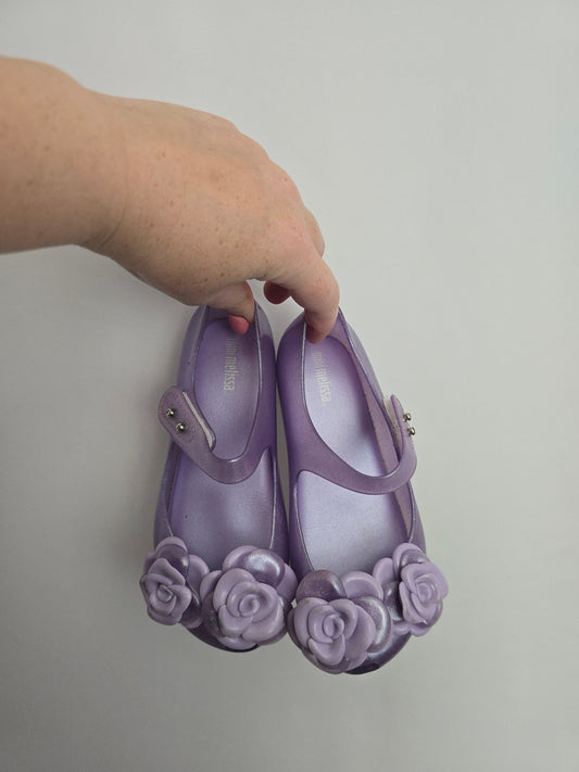 Mini Melissa Ultra Girl Purple Jelly Shoes • 11C
