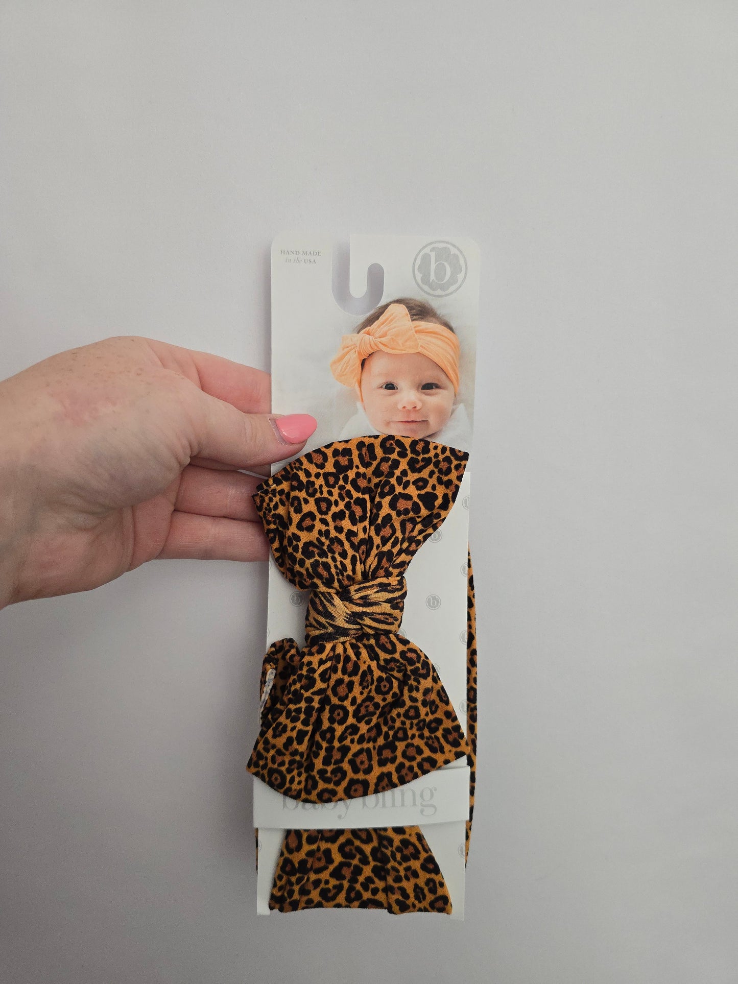 NEW Baby Bling Leopard Classic Knot Headband