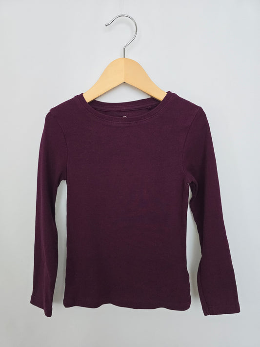 Next Plum Ribbed Long Sleeve Top • 6 years