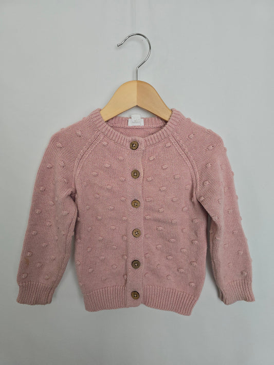 Jamie Kay Blush Speckle Popcorn Knit Cardigan • 3 years