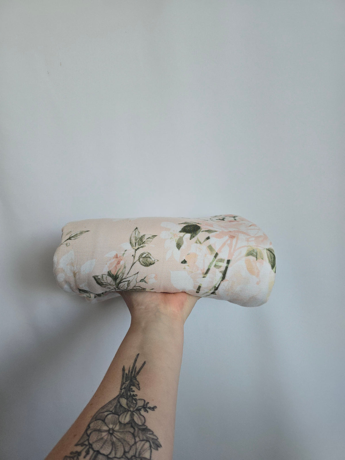 Posh Peanut Patoo Reversible Blanket Peach Floral/Peach Stripe