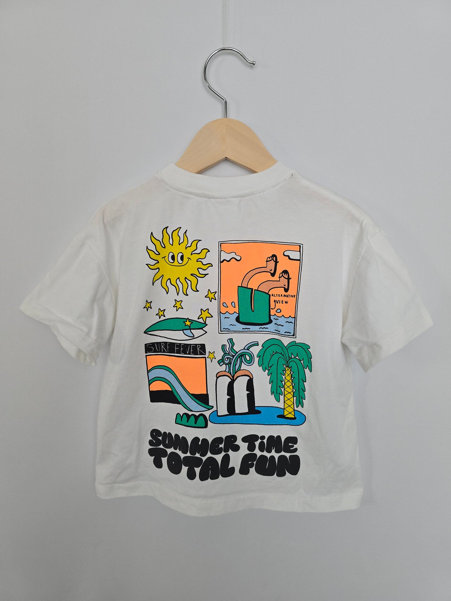 Zara Summer Time Graphic Tee • 3 years