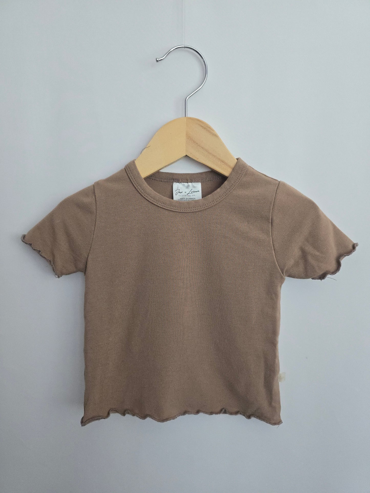 Jax & Lennon Oak Lettuce Hem Tee • 12-18 months