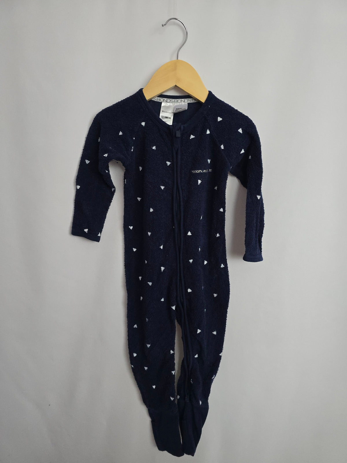 PLAY Bonds Wondersuit Terry Navy • 12-18 months