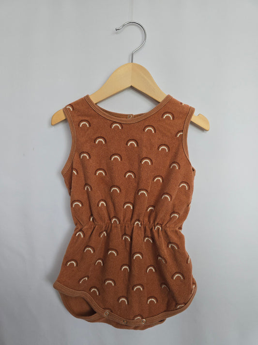 Rylee + Cru Rainbow Terry Romper • 18-24 months
