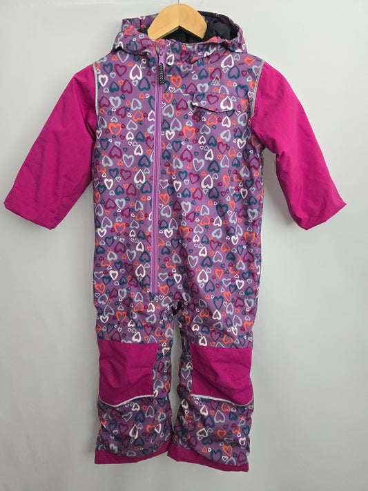 Ripzone Purple Hearts Insulated SnowSuit • 4 years