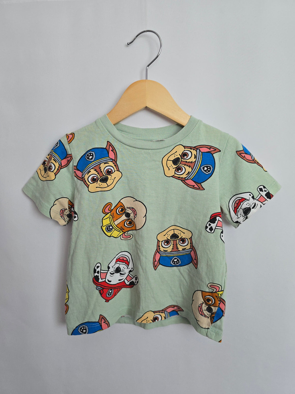 H&M Paw Patrol Mint Tee • 18-24 months