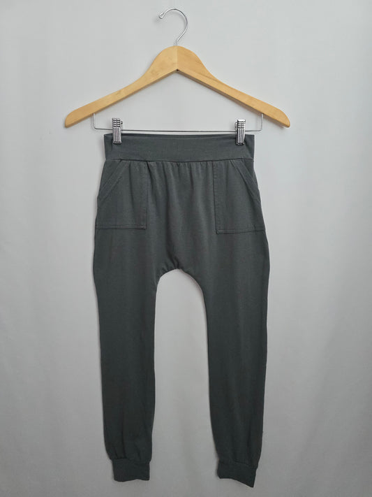 Tiny Button Apparel Grey Blue Harem Pants • 9-10 years