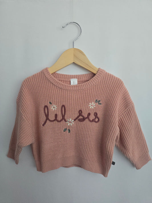 Modern Moments Lil Sis Knit Sweater • 12 months