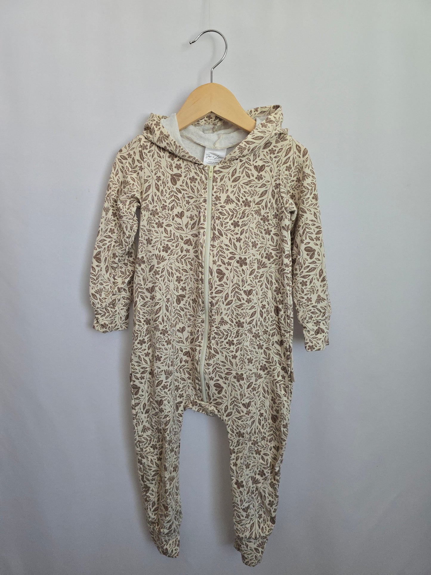 Jax & Lennon Desert Garden Hooded Romper • 18-24 months