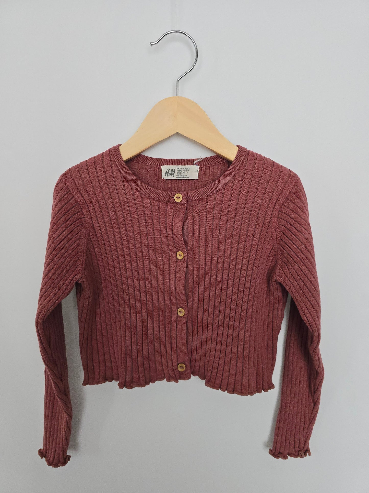 H&M Ribbed Cardigan • 4-6 years