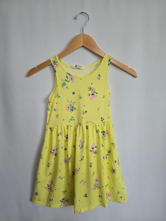 H&M Yellow Floral Tank Dress • 6-8 years