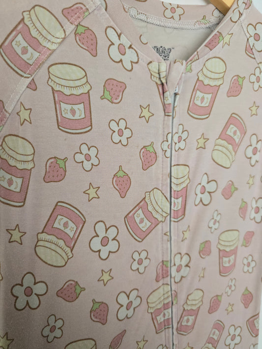 PLAY Moonfruit Jammies Strawberry Jam Zippy • 12-18 months