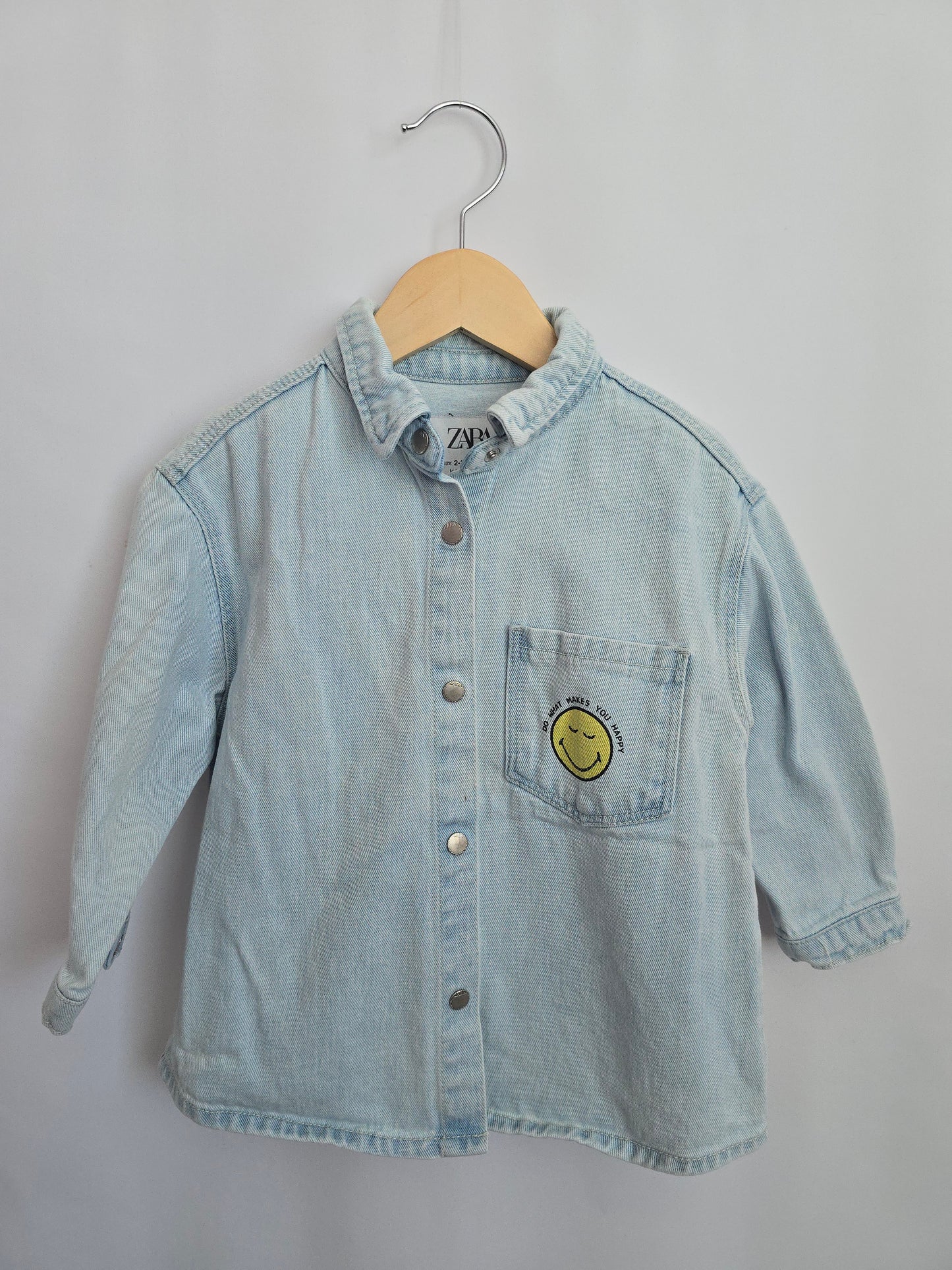 Zara x Smiley World Denim Shacket • 2-3 years