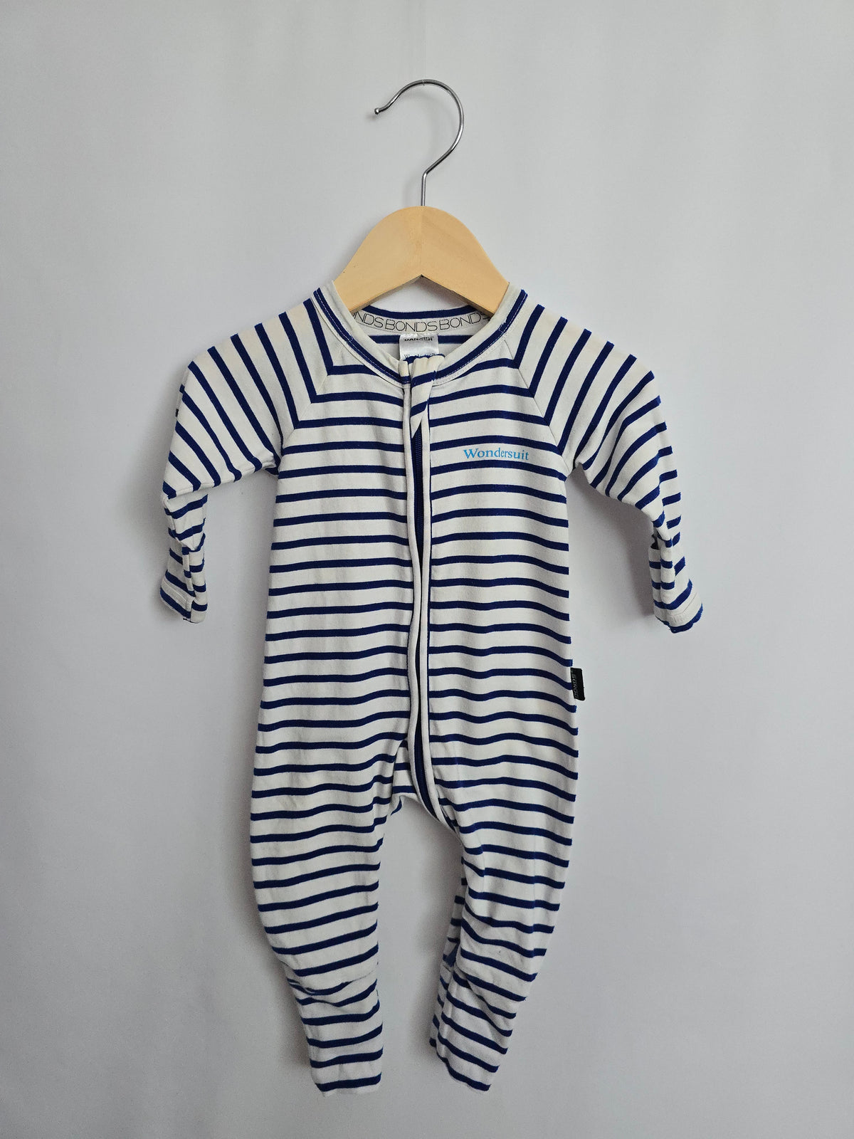 PLAY Bonds Wondersuit Blue Stripe • 0-3 months