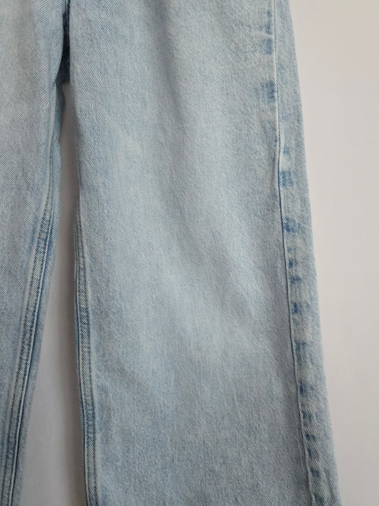 PLAY H&M Light Wash Paper Bag Waist Denim • 5-6 years