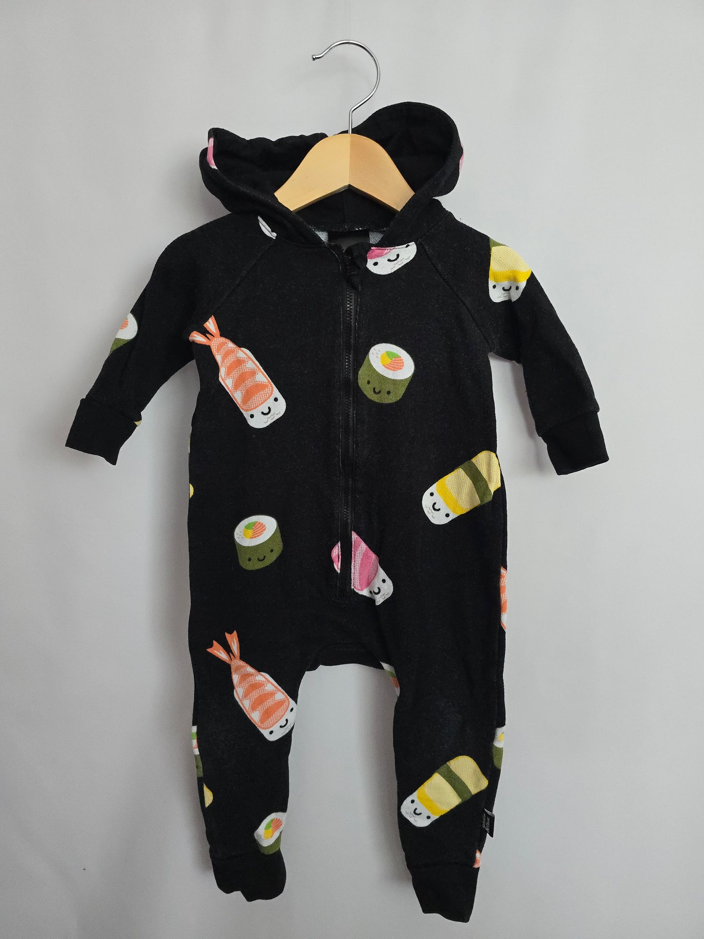 PLAY Whistle & Flute Sushi Hooded Romper • 6-12 months