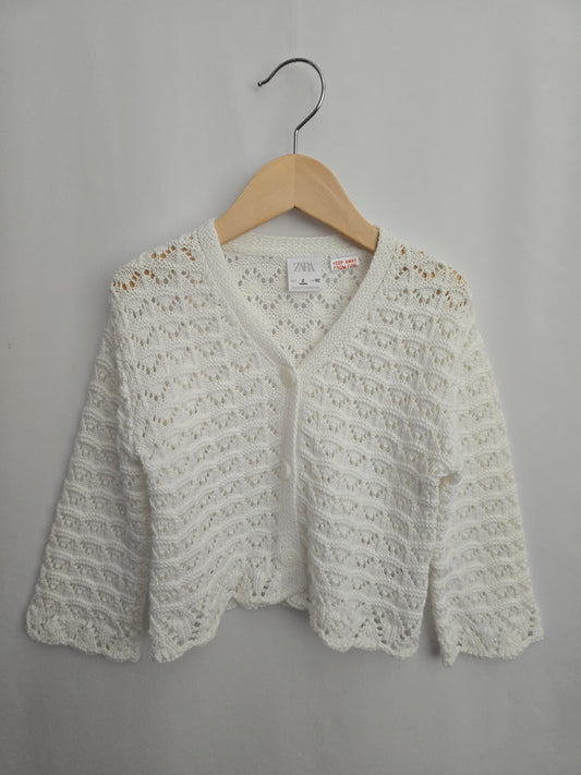 Zara White Crochet Cardigan • 2 years