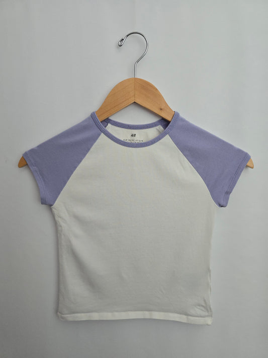 PLAY H&M Purple/White Tee • 10-12 years