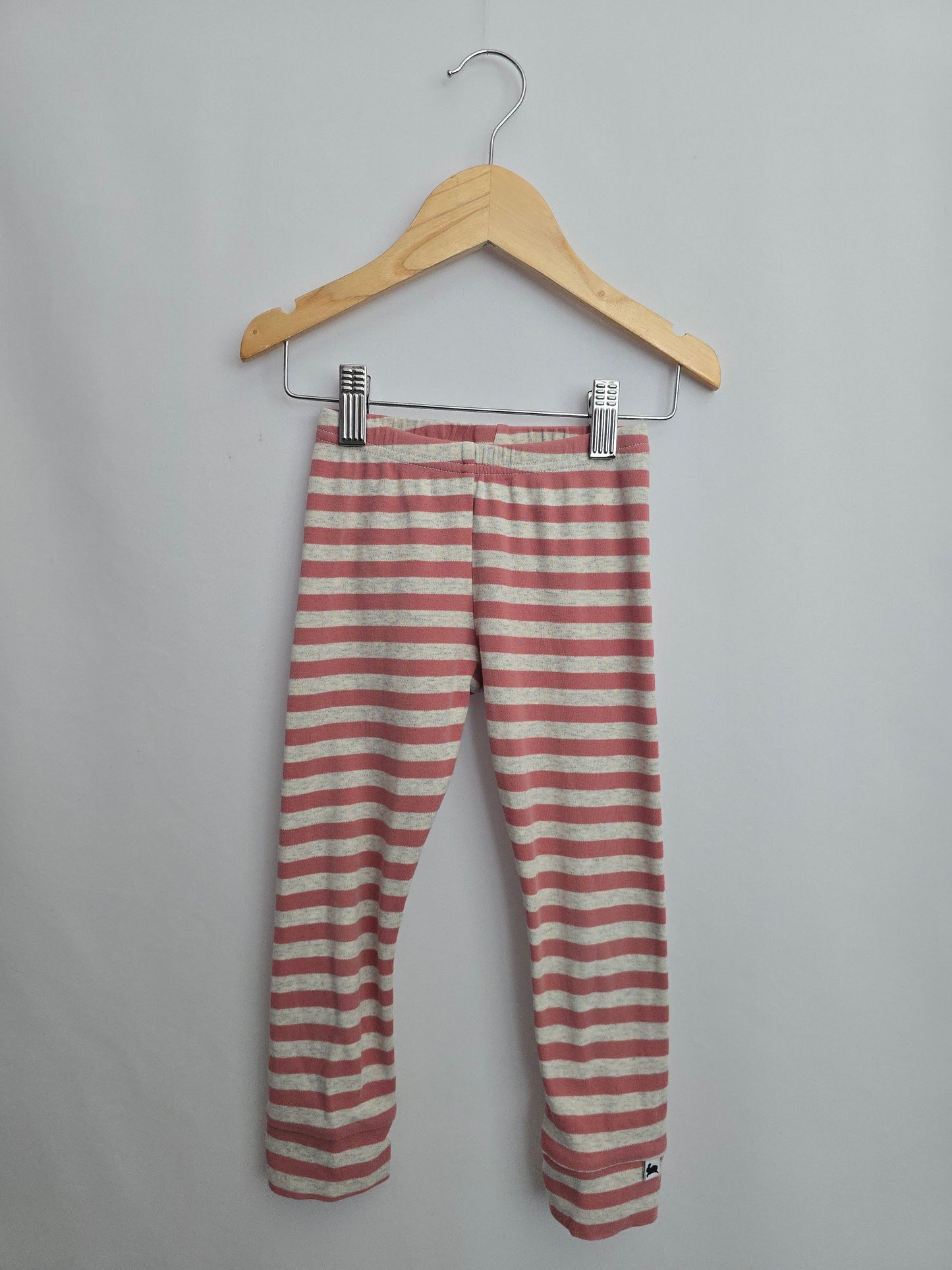 Little & Lively Blush Stripe Leggings • 3 years