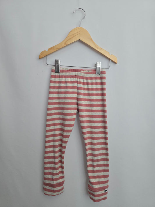 Little & Lively Blush Stripe Leggings • 3 years