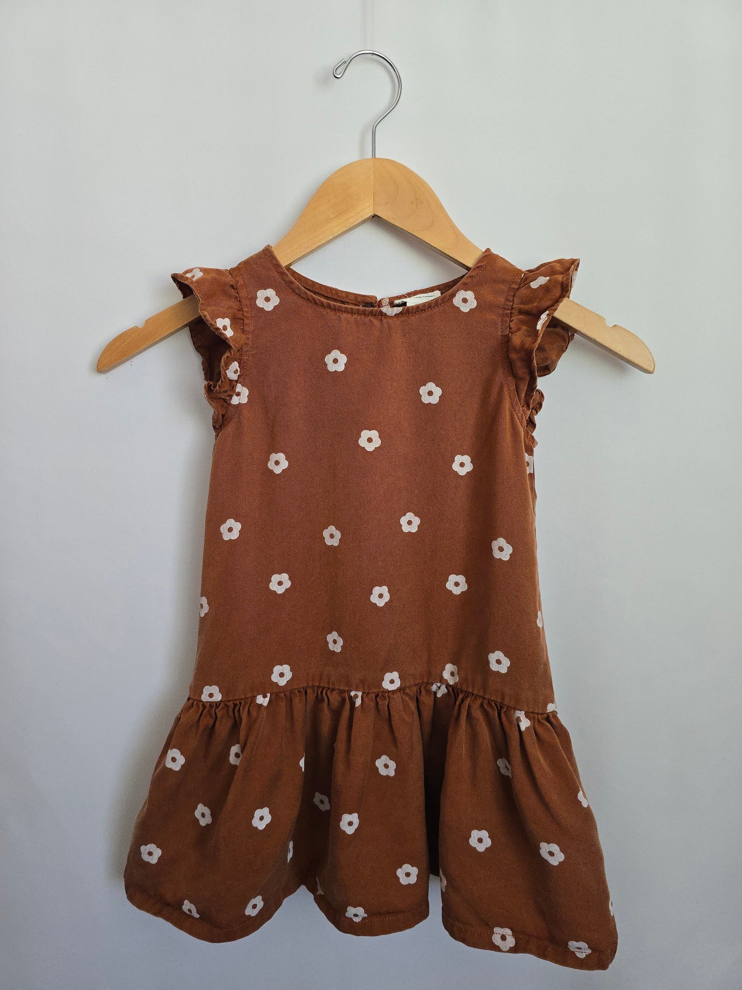 Miles The Label Brown Daisy Drop Peplum Dress • 5 years